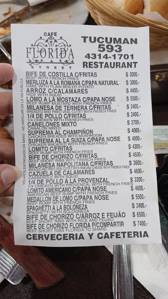 Menu Cafe Florida Restobar-1